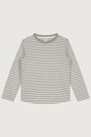 T-shirt met lange mouwen | Grey Melange - Cream