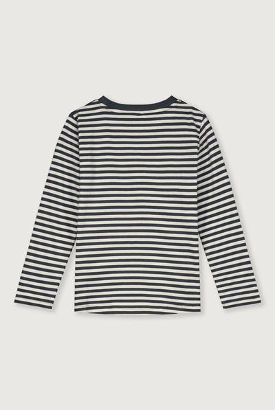 T-shirt met lange mouwen | Pirate Black - Cream