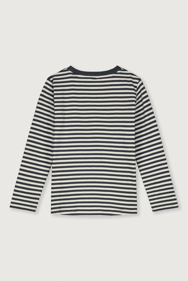 T-shirt met lange mouwen | Pirate Black - Cream