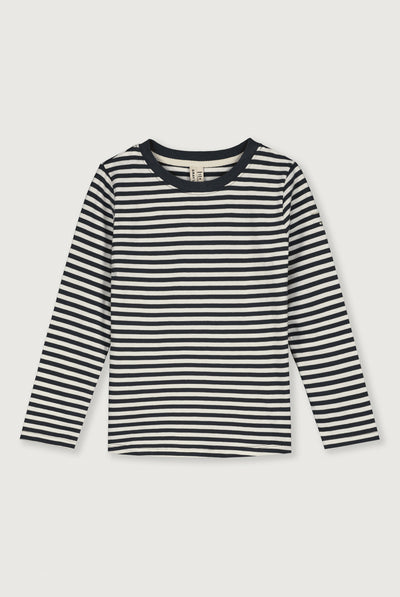 T-shirt met lange mouwen | Pirate Black - Cream