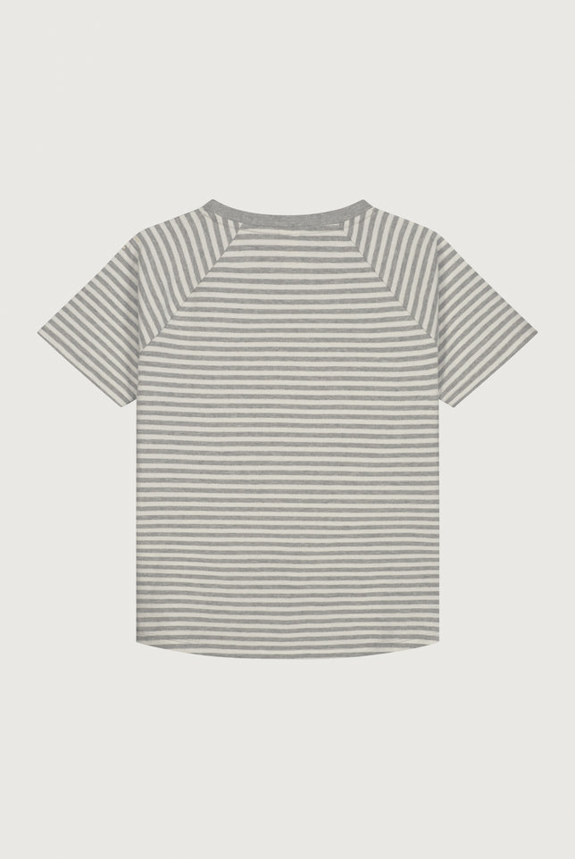 Crewneck Tee | Gray Melange - Cream
