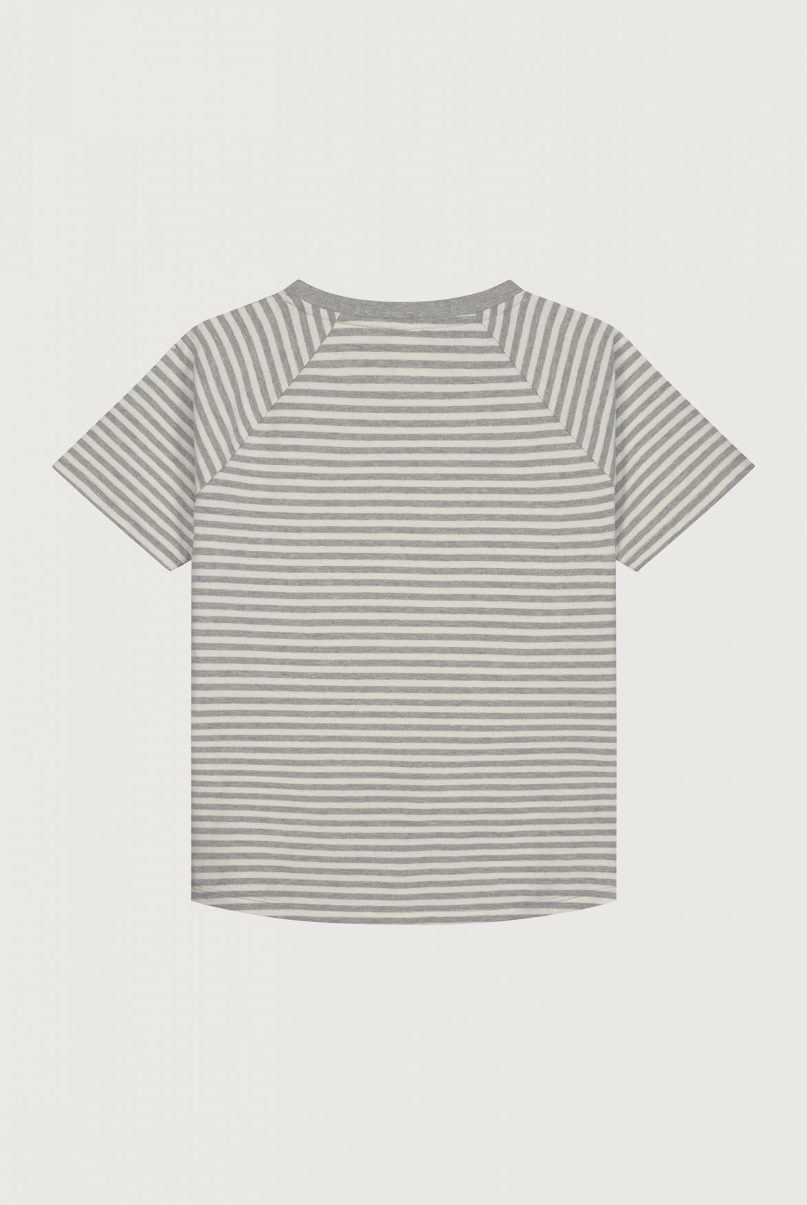 Crewneck Tee | Grey Melange - Cream