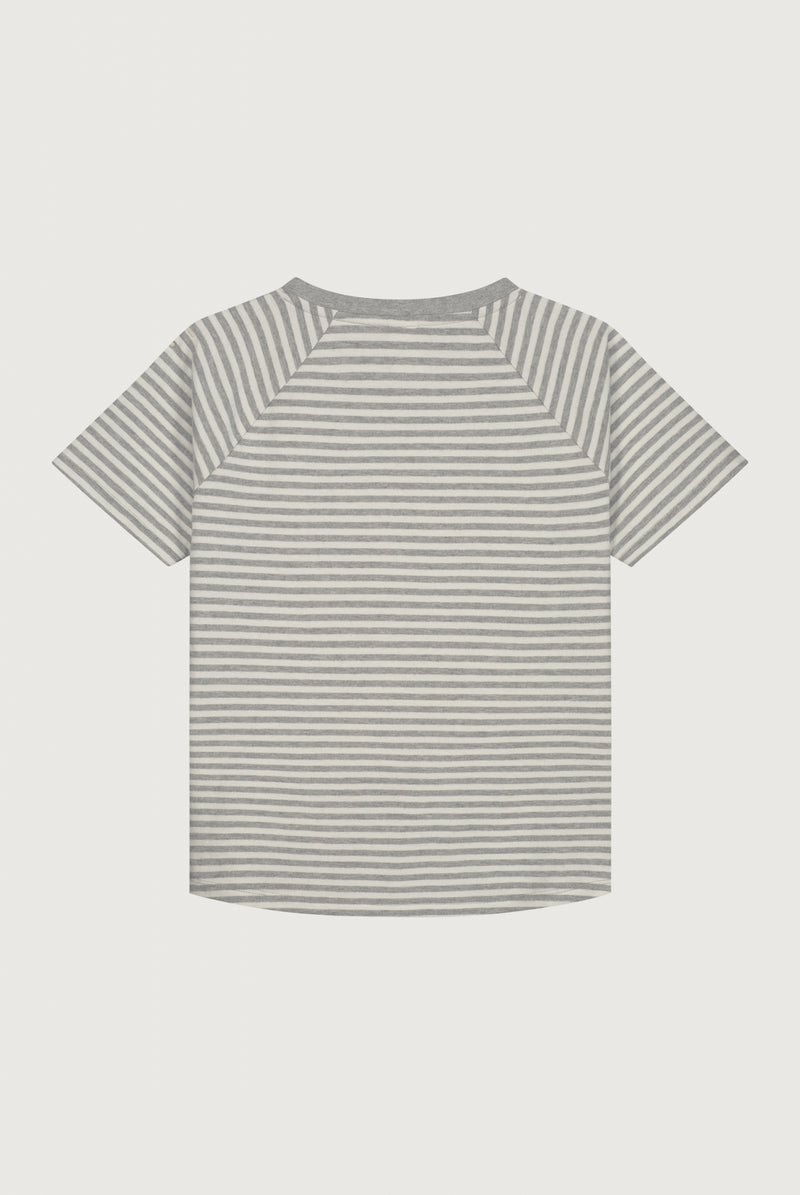 Crewneck Tee | Grey Melange - Cream