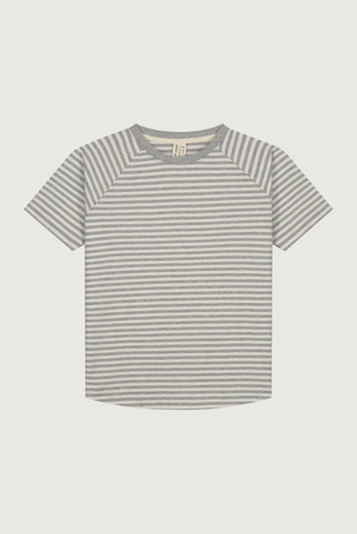 Crewneck Tee | Gray Melange - Cream