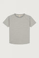 Crewneck Tee | Grey Melange - Cream