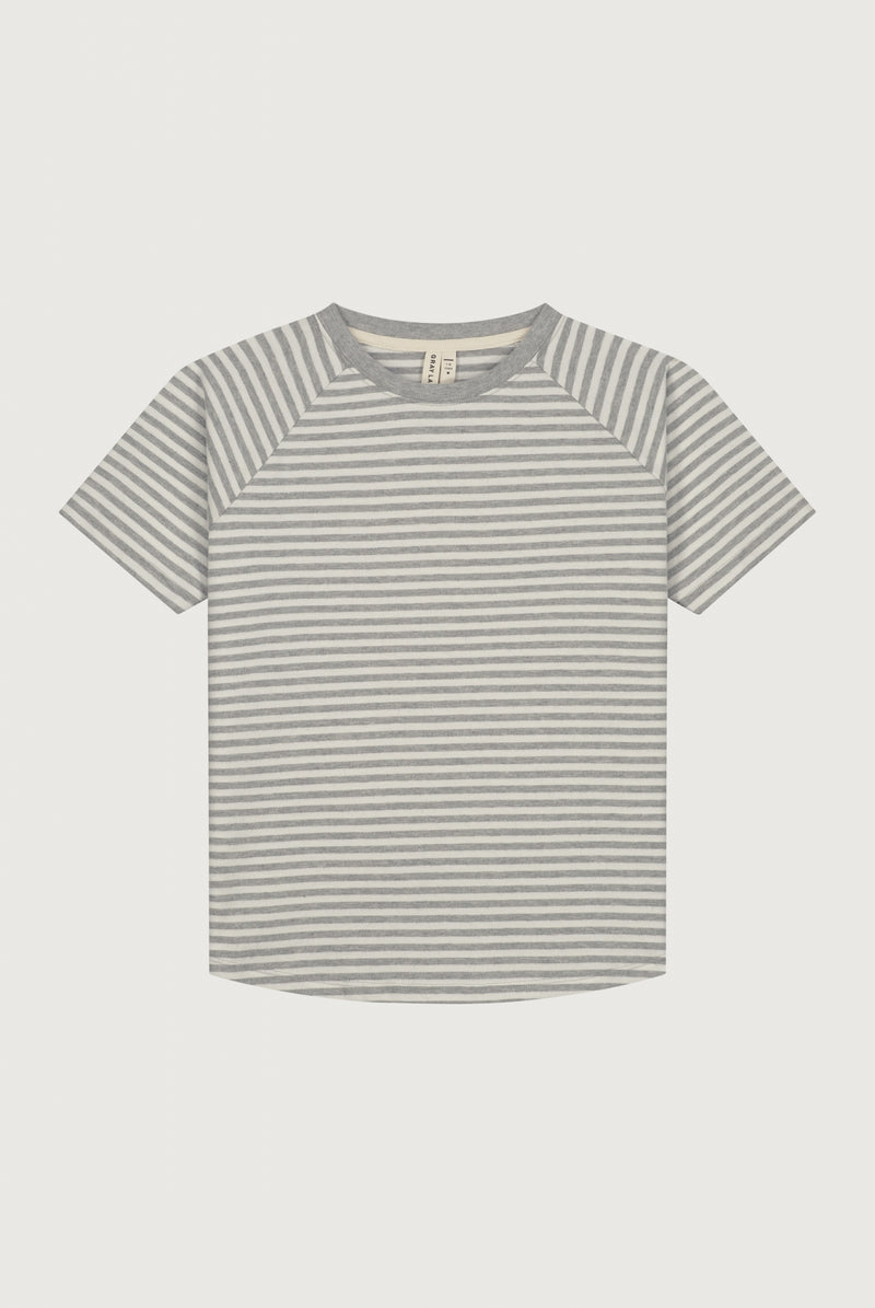 Crewneck Tee | Grey Melange - Cream