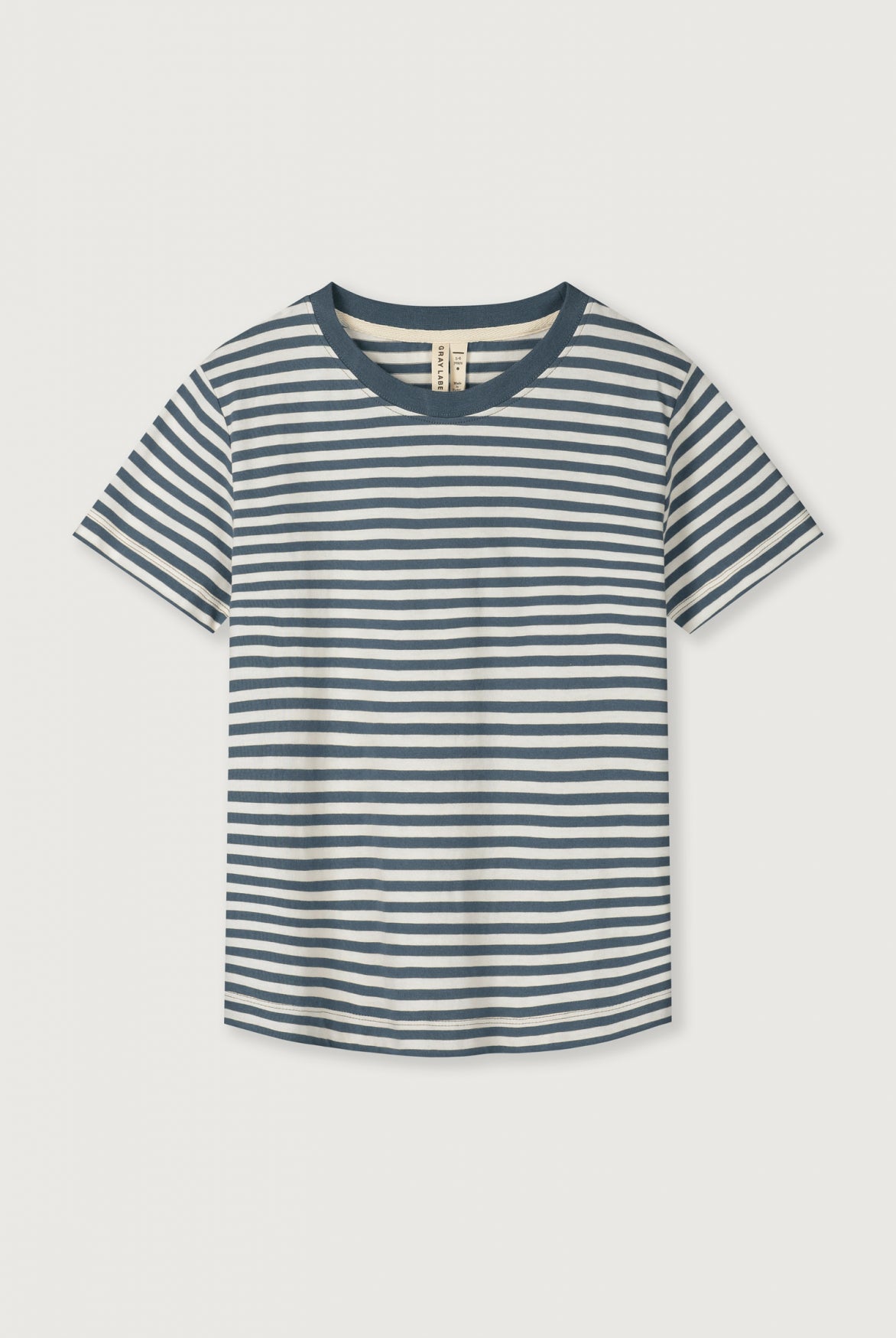 Oversized Tee | Blue Gray - Cream
