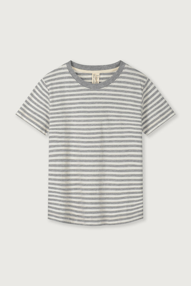 Oversized Tee | Gray Melange - Cream