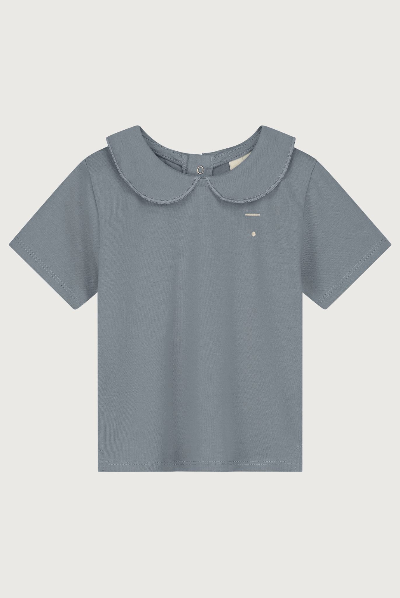 Babyshirt mit Kragen | Stone Gray