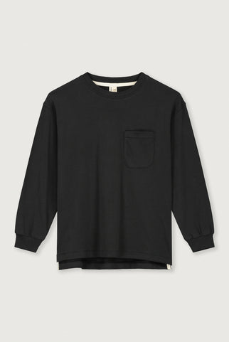 Oversized T-shirt met lange mouwen | Nearly Black
