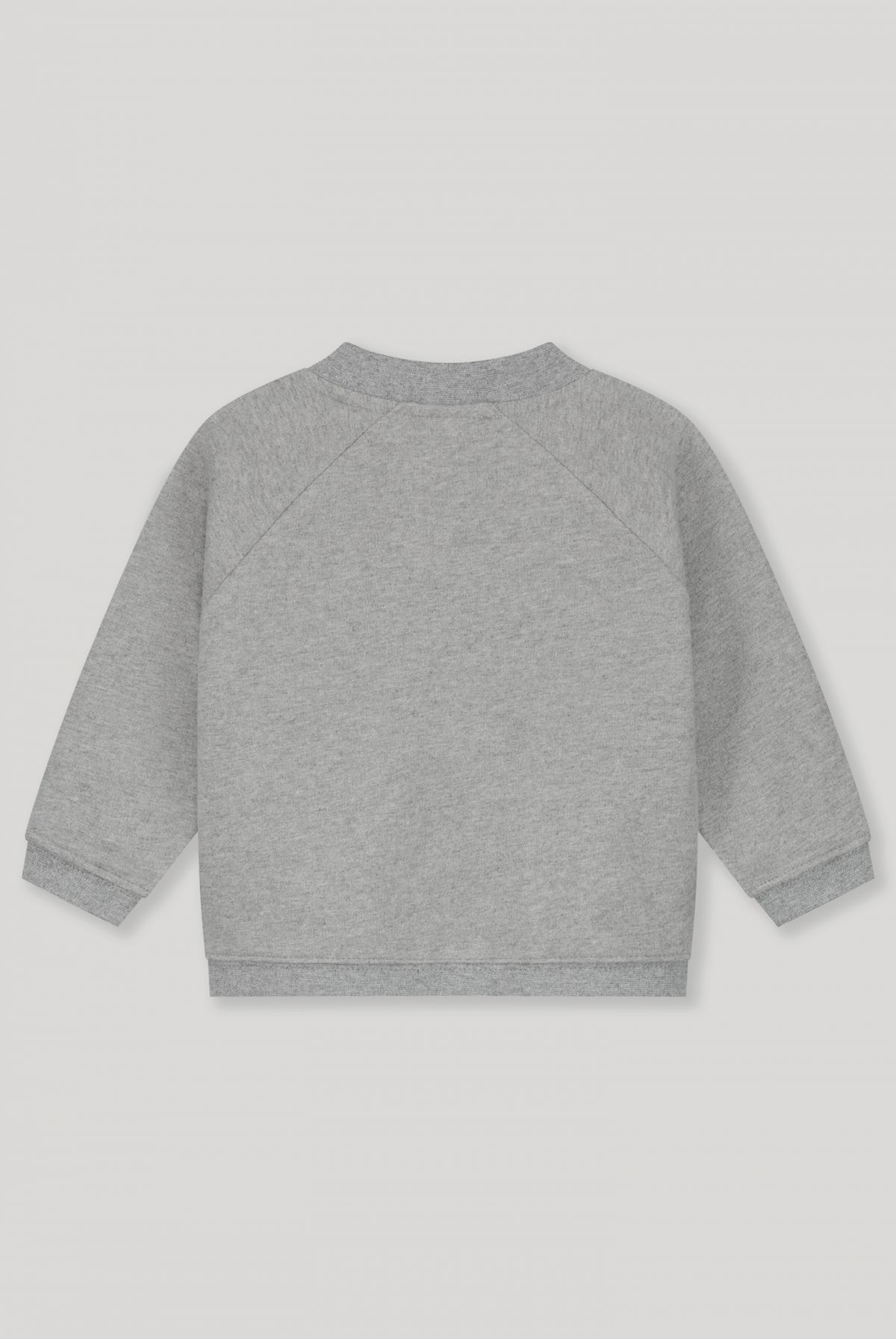 Baby Baseball Cardigan | Grey Melange