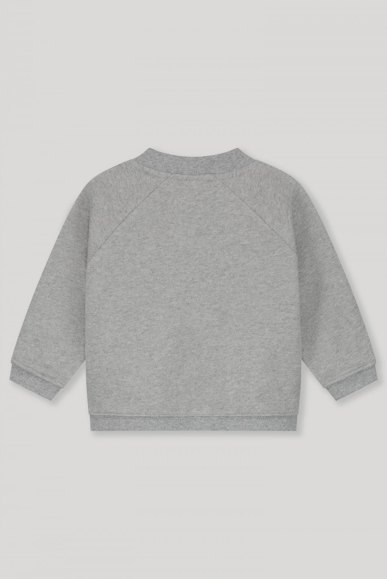 Baby Baseball Cardigan | Grey Melange