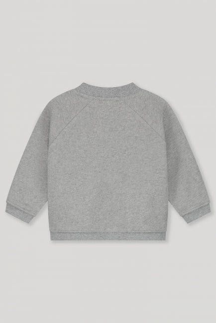 Baby Baseball Cardigan | Grey Melange