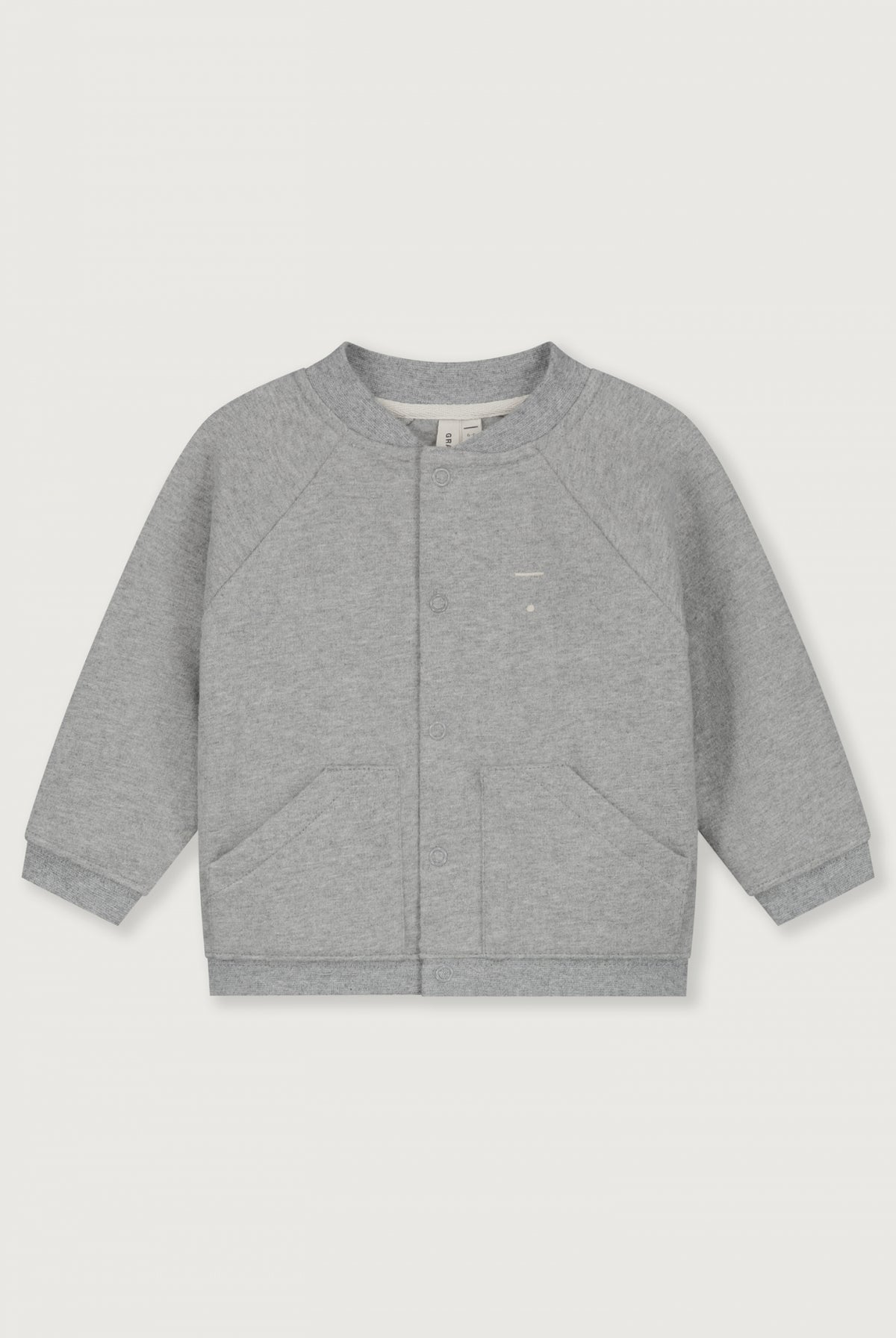 Baby Baseball Cardigan | Grey Melange