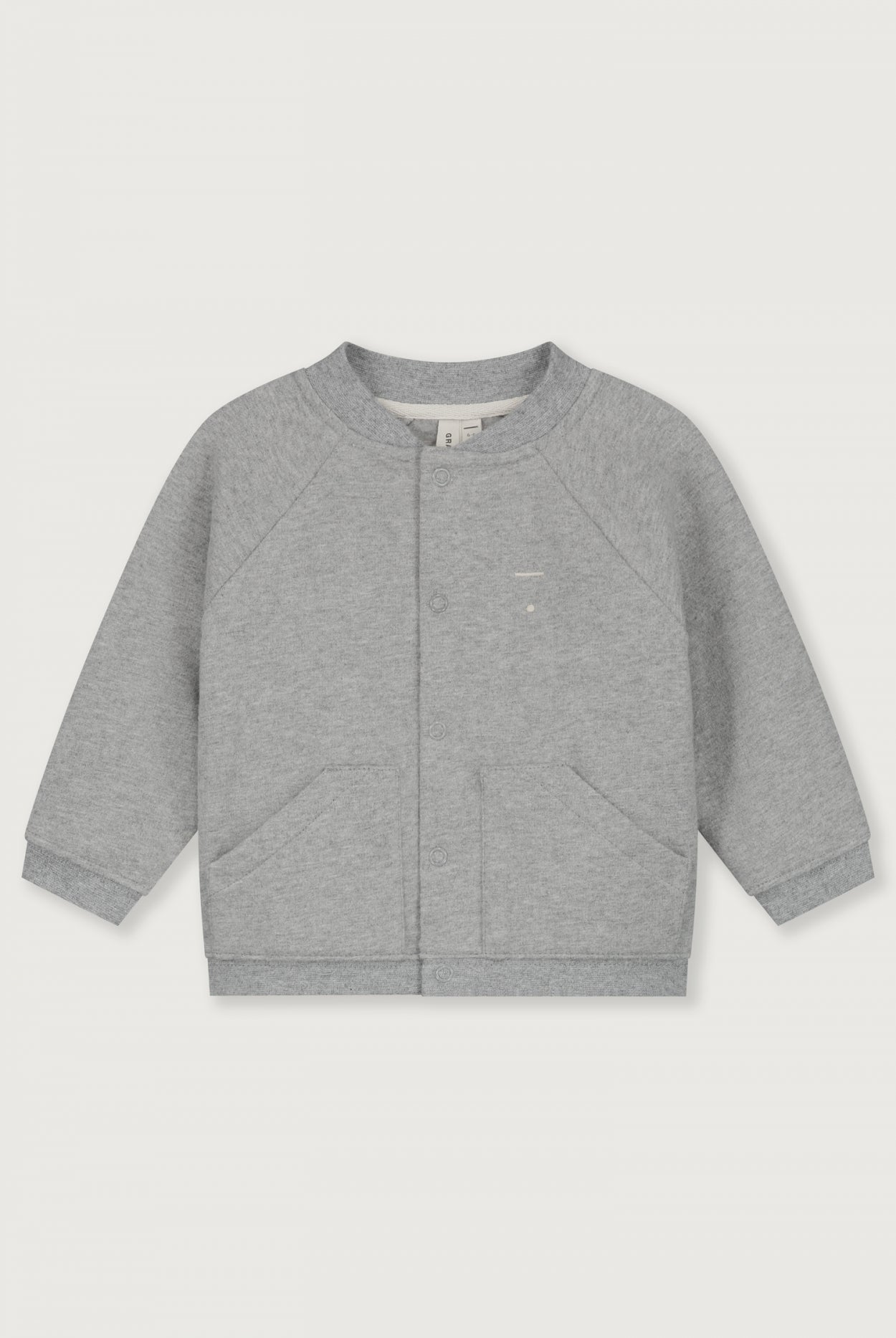 Baby Baseball-Cardigan | Grey Melange 