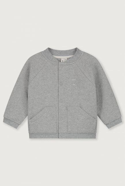 Baby Baseball Cardigan | Grey Melange