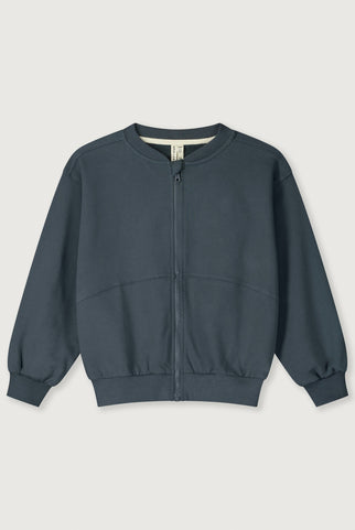 Bomber Sweater mit Reißverschluss | Blue Grey
