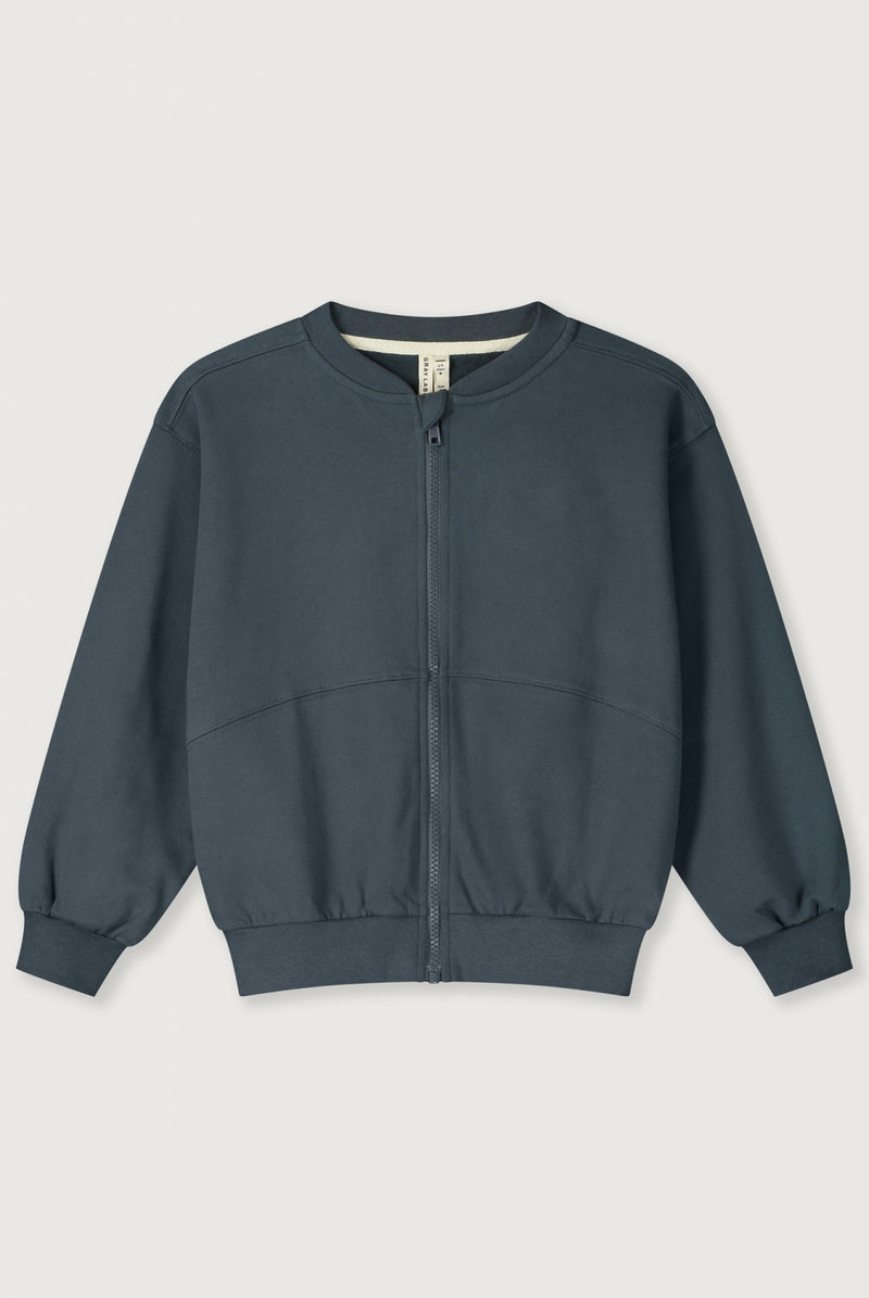 Bomber Sweater mit Reißverschluss | Blue Grey