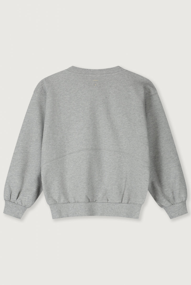 Bomber Sweater mit Reißverschluss | Grey Melange