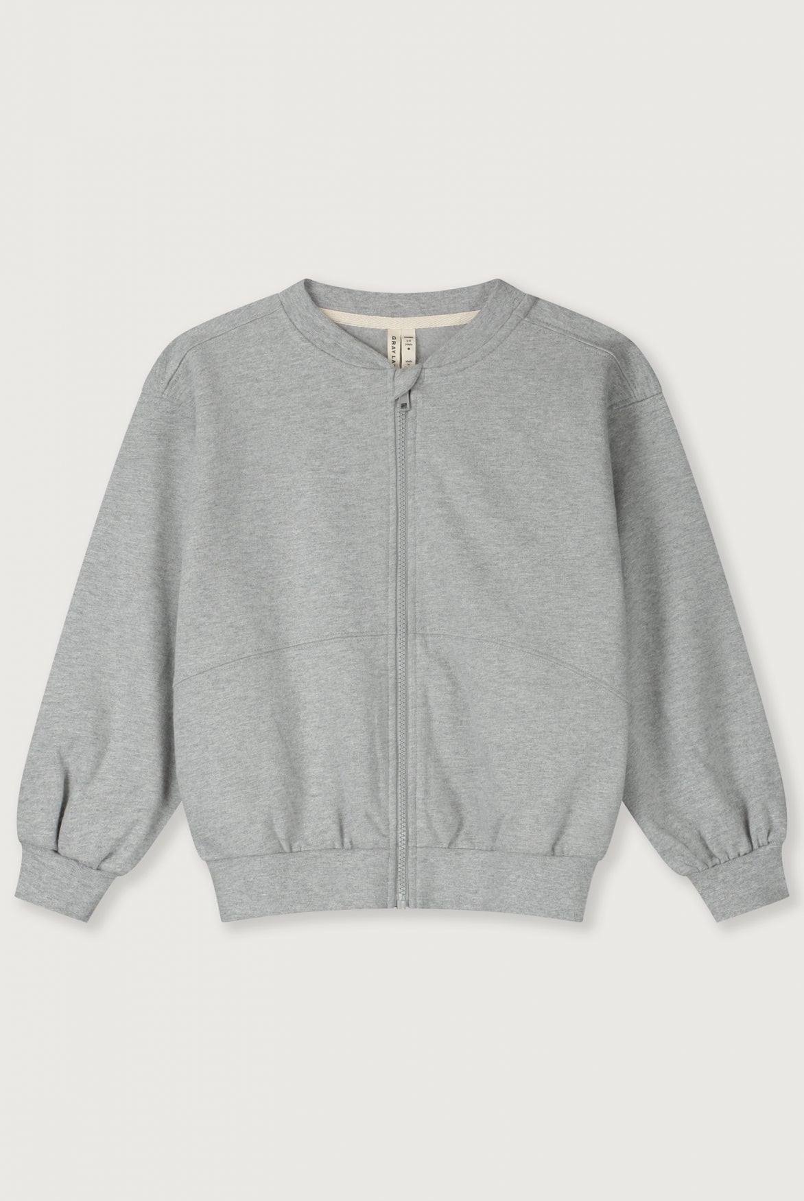 Bomber Sweater mit Reißverschluss | Grey Melange