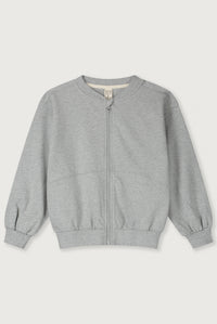 Bomber Sweater mit Reißverschluss | Grey Melange