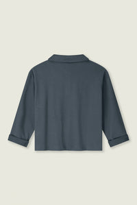 Langarm-Poloshirt | Blue Grey