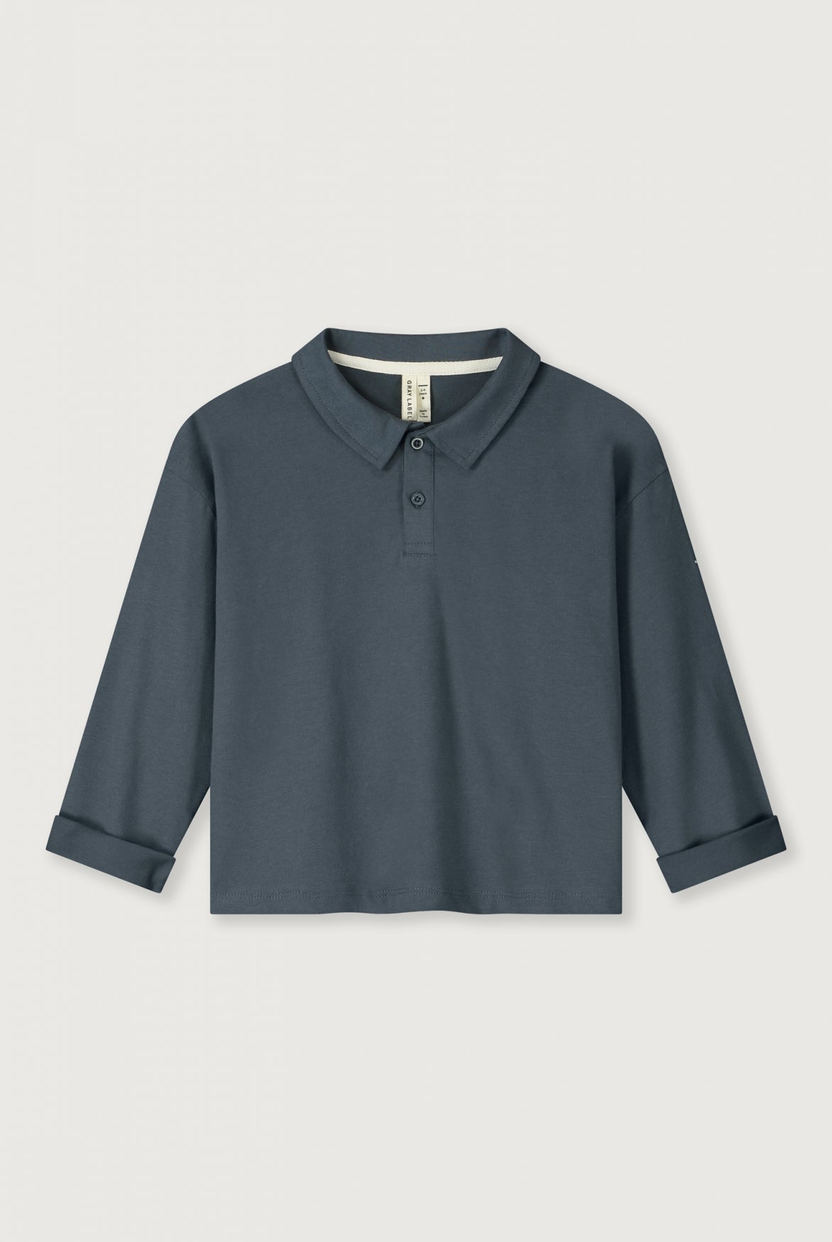 L/S Polo Shirt | Blue Grey