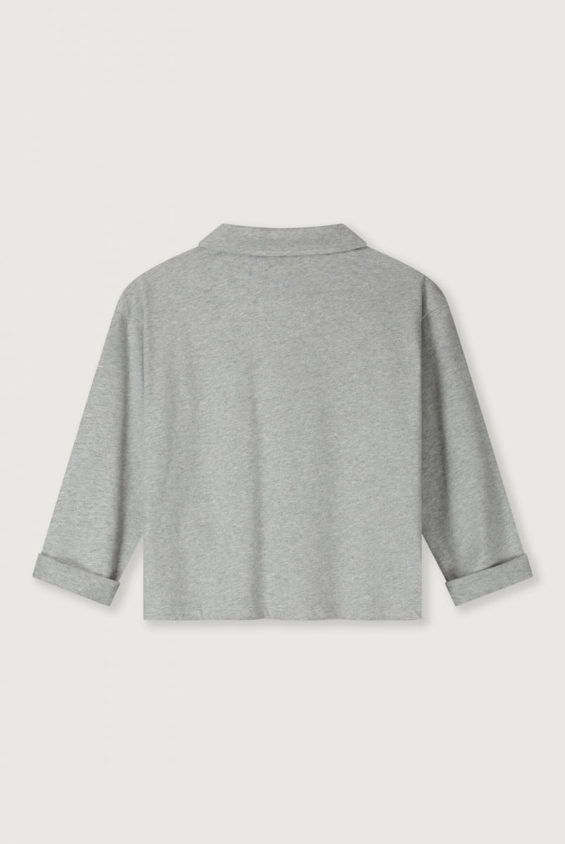 L/S Polo Shirt | Grey Melange