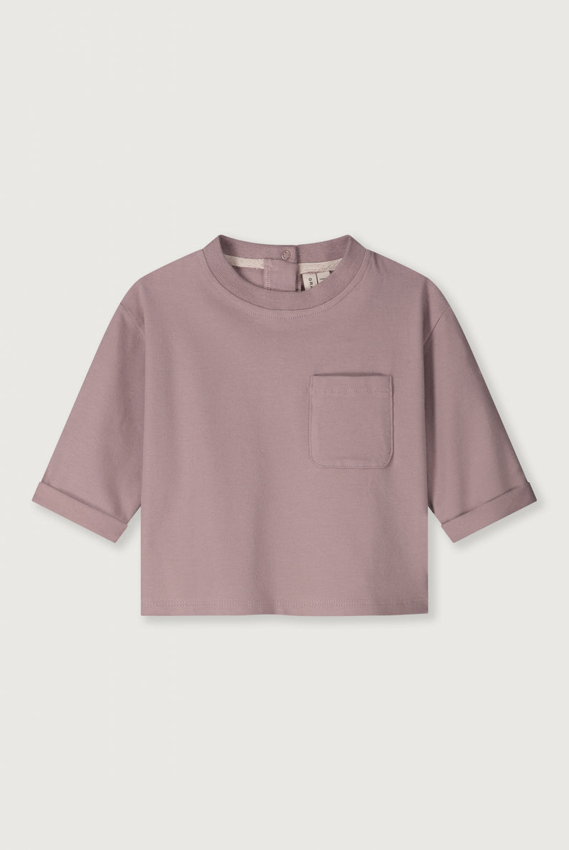 Baby L/S Pocket T-shirt | Berry