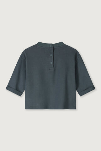 Baby L/S Pocket T-shirt | Blue Grey