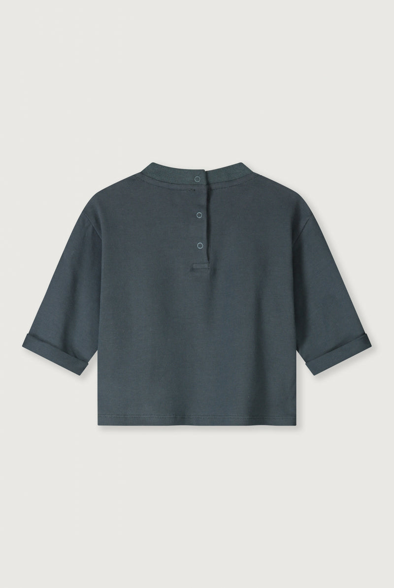 Baby L/S Pocket Tee | Blue Grey