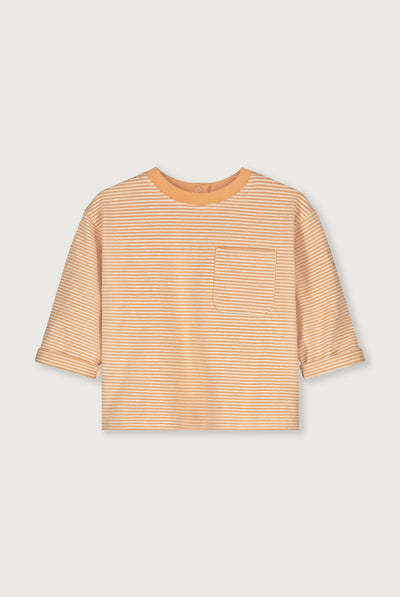 Baby L/S Pocket Tee | Melon - Cream