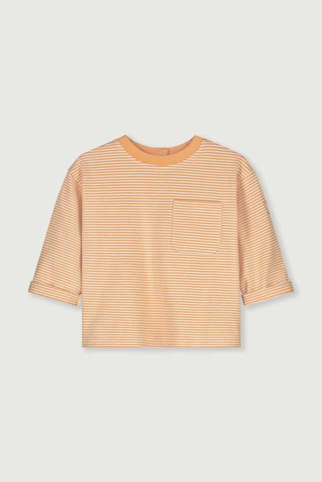 Baby L/S Pocket Tee | Melon - Cream