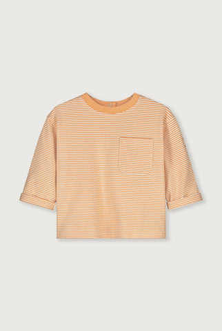 Baby L/S Pocket T-shirt | Melon - Cream