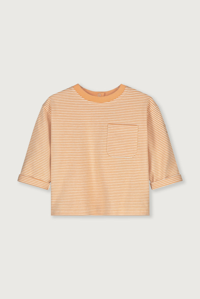Baby L/S Pocket Tee | Melon - Cream