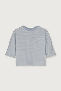 Baby L/S Pocket T-shirt | Stone Gray - Cream