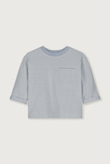 Baby L/S Pocket Tee | Stone Gray - Cream