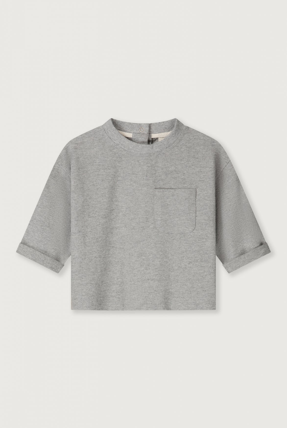 Baby L/S Pocket Tee | Gray Melange