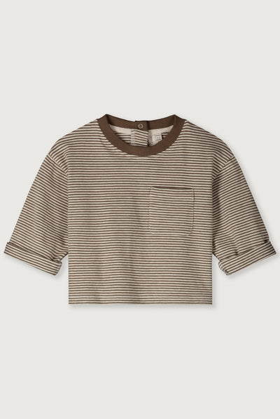Baby L/S Pocket T-shirt | Woody - Cream