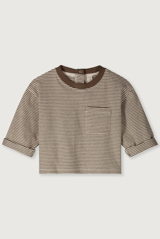 Baby L/S Pocket T-shirt | Woody - Cream