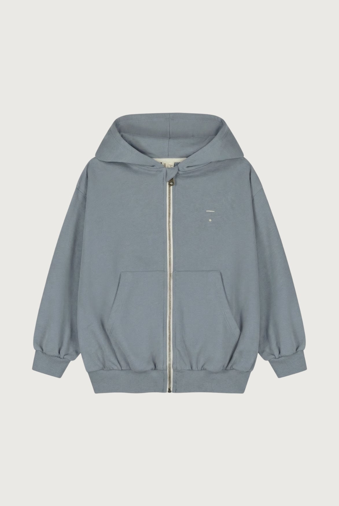 Hooded Cardigan with Zip | Stone Gray