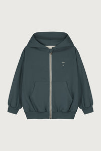 Hooded Cardigan with Zip | Blue Grey