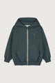 Hooded Cardigan with Zip | Blue Grey