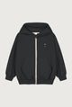 Hooded Cardigan with Zip | Pirate Black