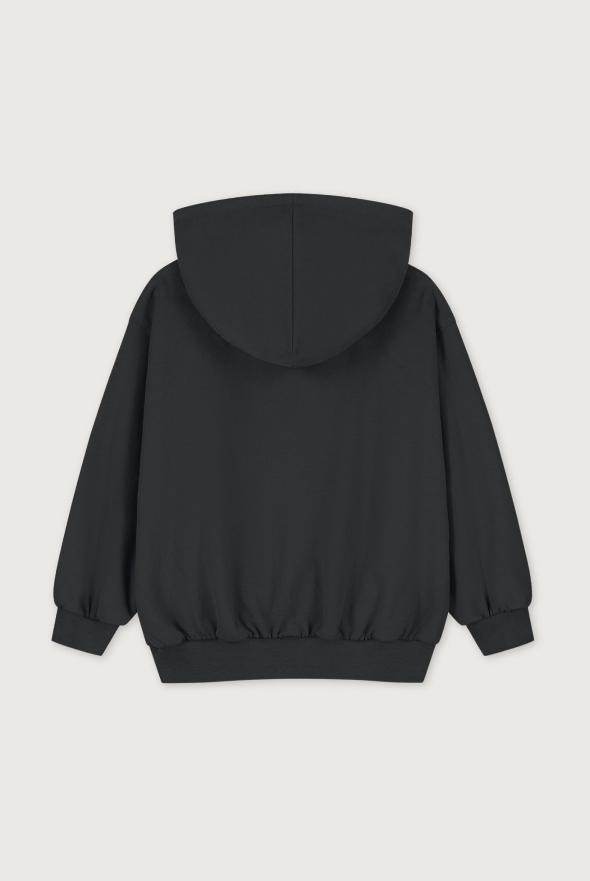 Hooded Cardigan with Zip | Pirate Black