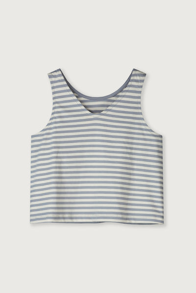 Boxy Tank Top | Stone Gray - Cream