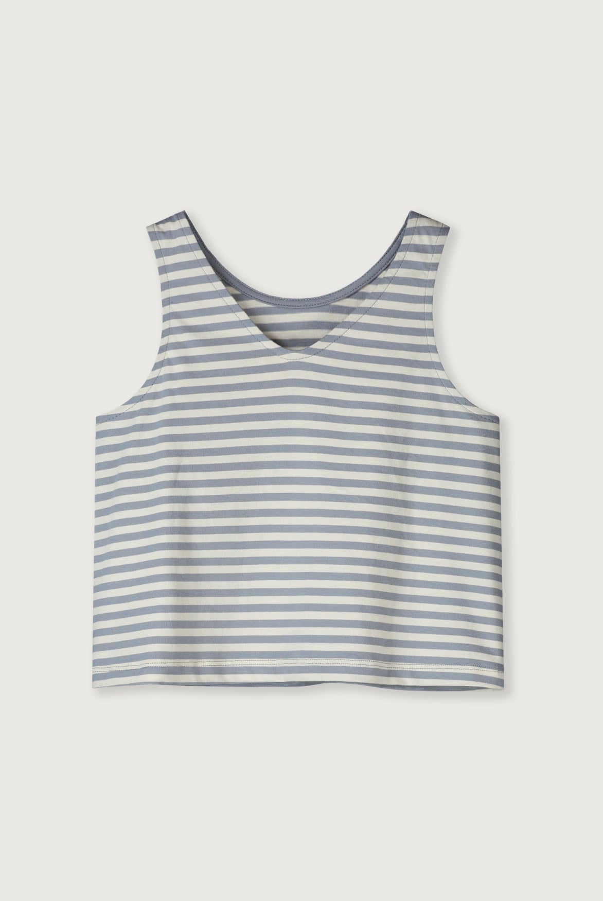 Boxy Tank Top | Stone Gray - Cream