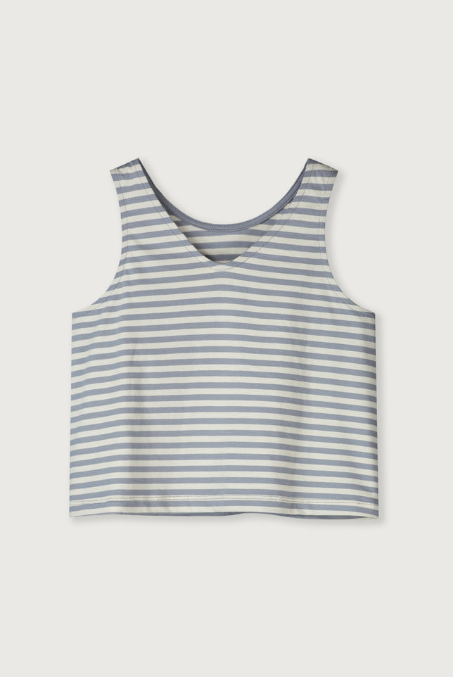 Boxy Tank Top | Stone Gray - Cream