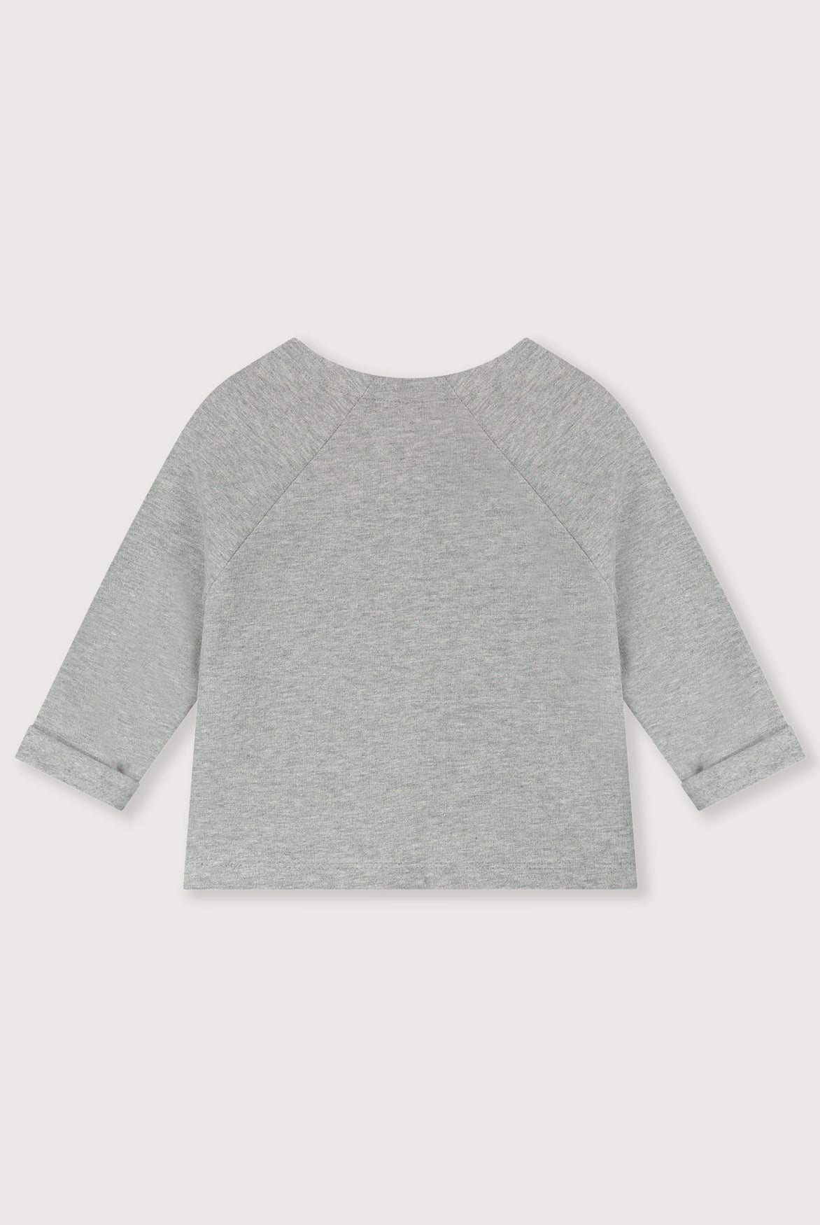 Baby Raglan Cardigan | Gray Melange