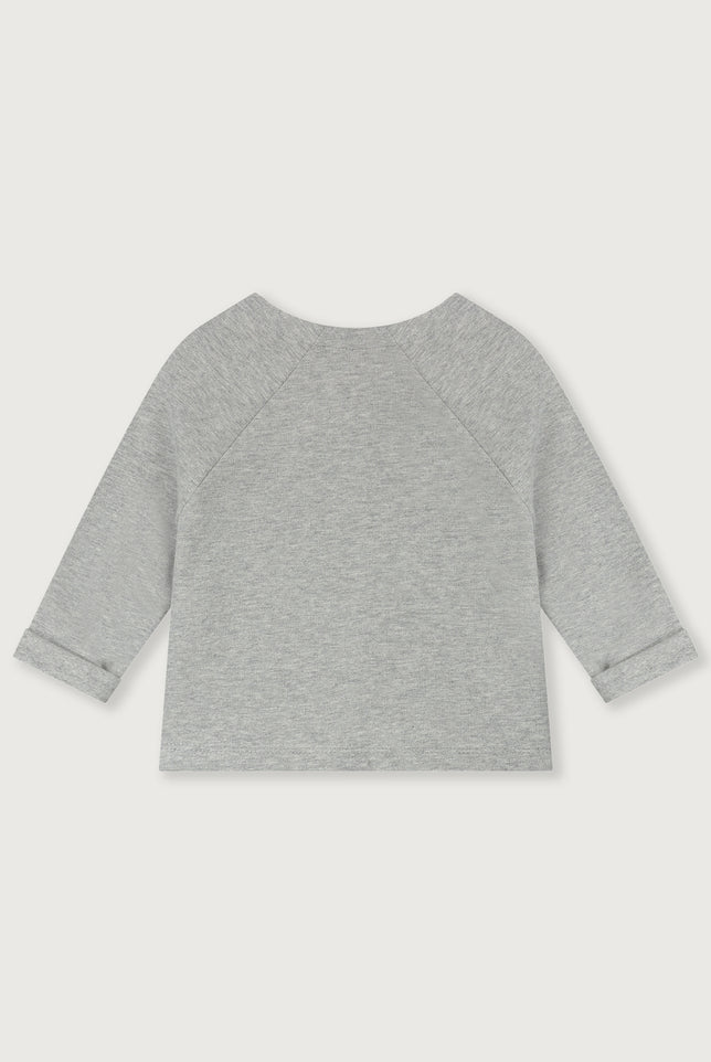 Baby Raglan Cardigan | Gray Melange